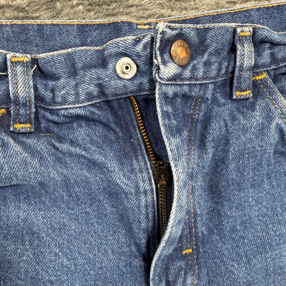 Maverick Vintage Blue‎ Denim Straight Leg Jeans 100% Cotton Size 12 Reg